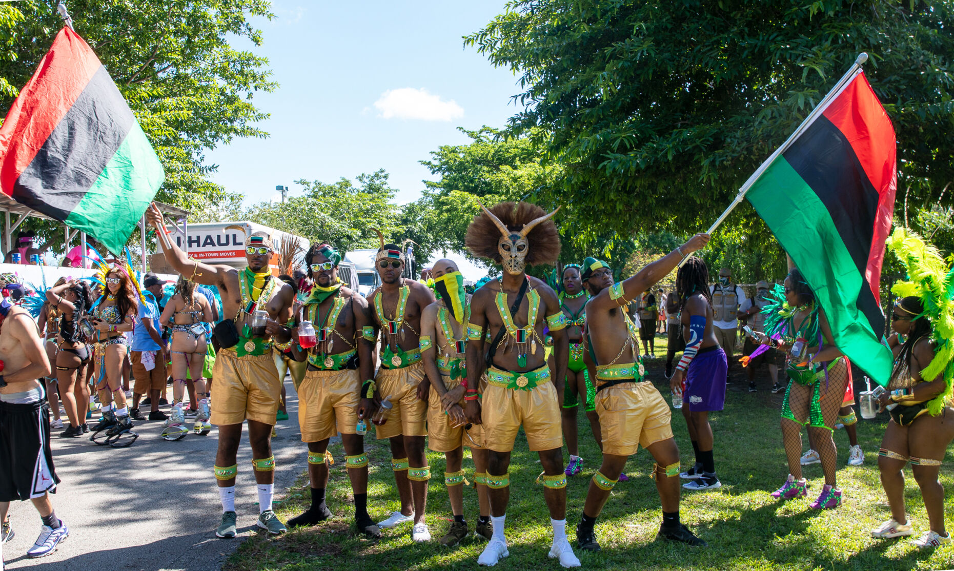 A group of Miami Carnival attendees